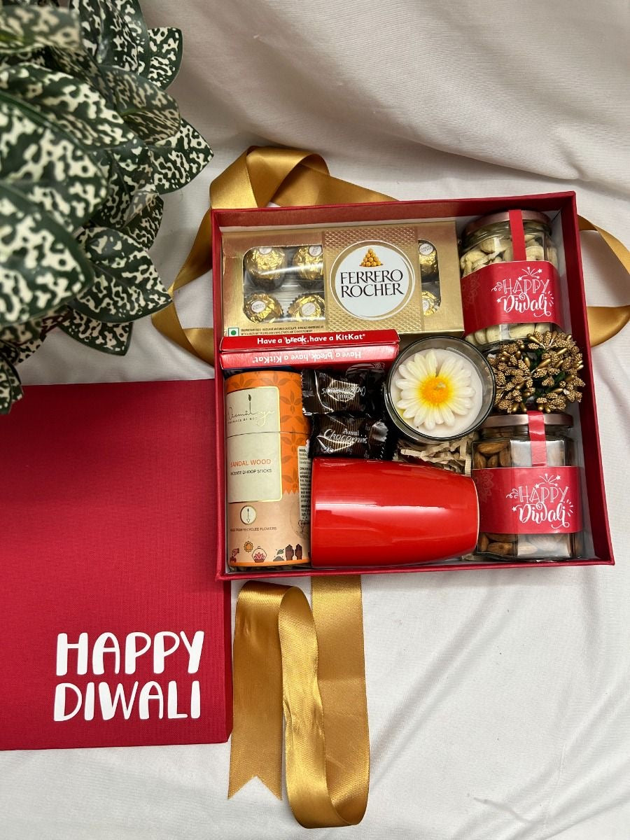Luxury Diwali Gift Hamper Box (Red)